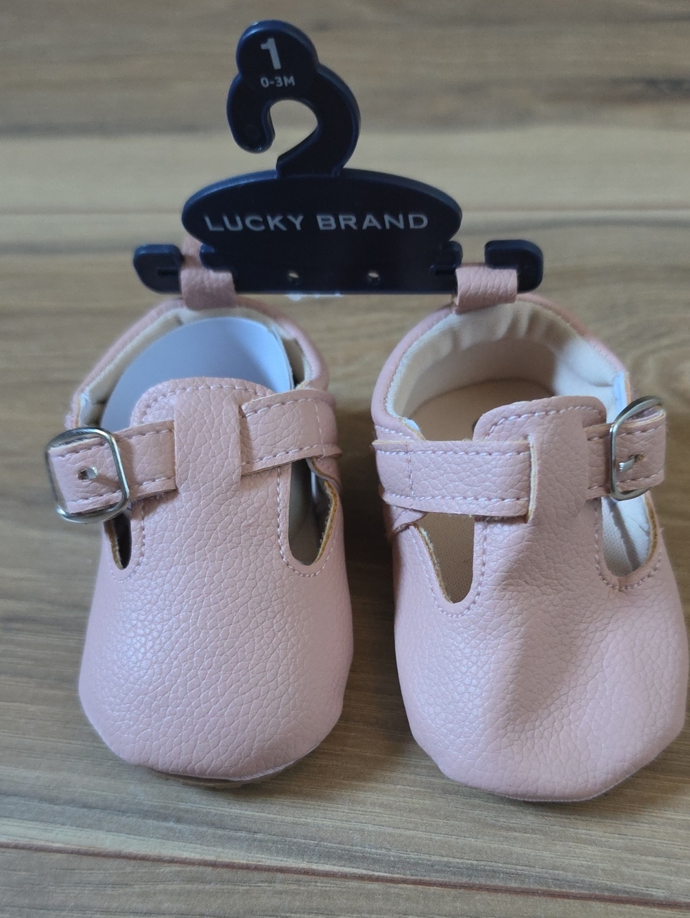 Lucky Brand Soft Pink T-Strap Baby Shoes